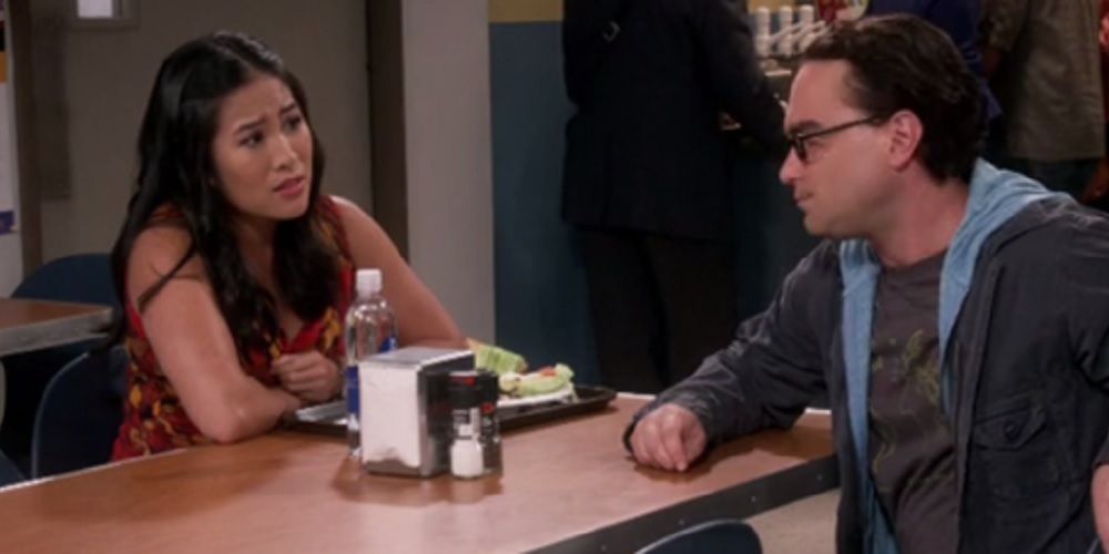 Leonard Hofstadter and Mandy Chow in The Big Bang Theory