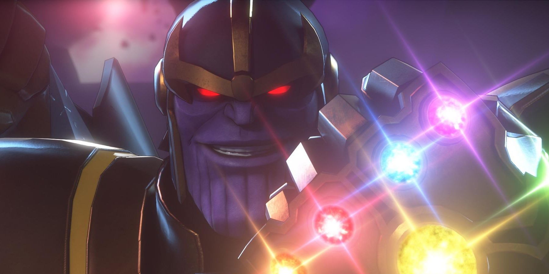 Thanos wielding the Infinity Gauntlet in Marvel Ultimate Alliance