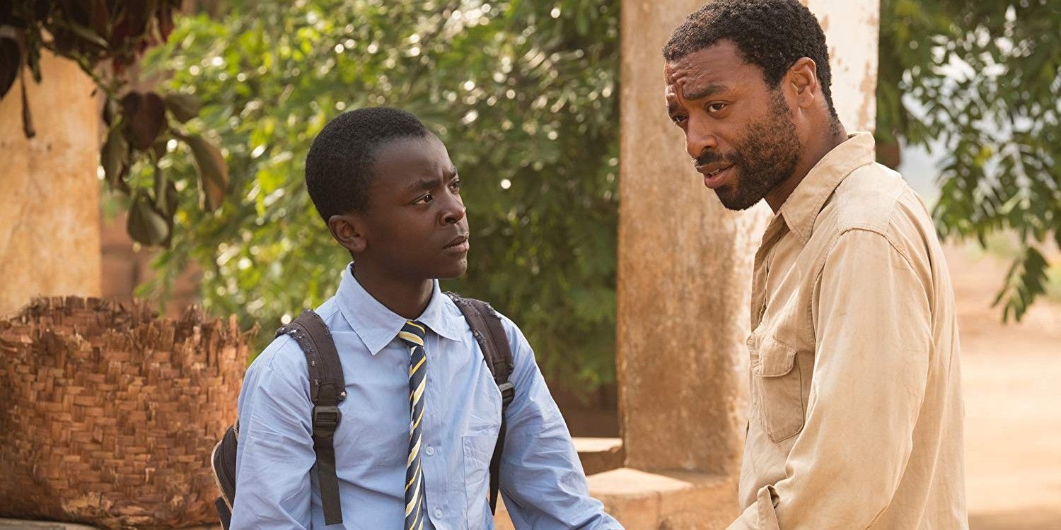 Maxwell Simba and Chiwetel Ejiofor in The Boy Who Harnessed the Wind.