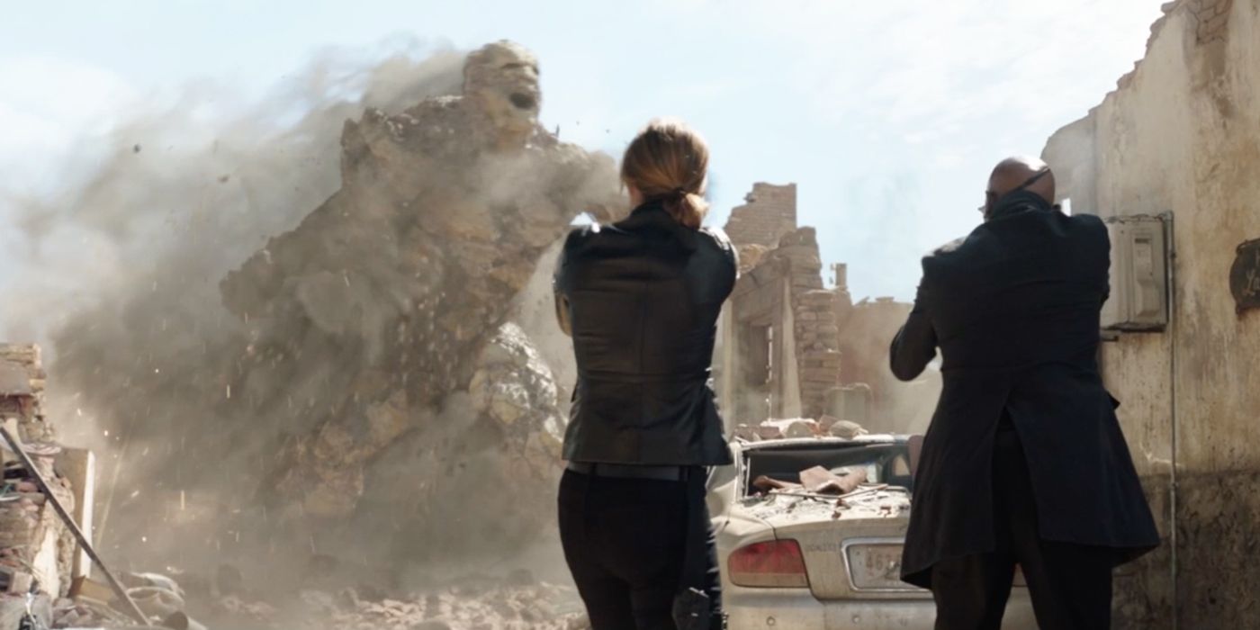 Nick Fury and Maria Hill Fight Sandman in Spider-Man Far From Home