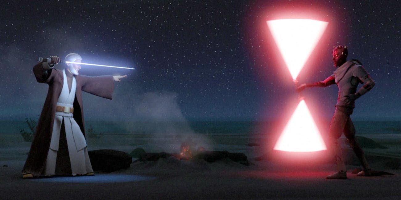 Obi-Wan Darth Maul have their final battle on Tatooine in Star Wars Rebels