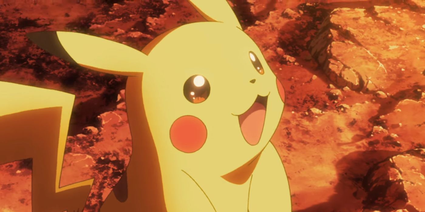 Pikachu smiling in Pokemon the Movie I Choose You
