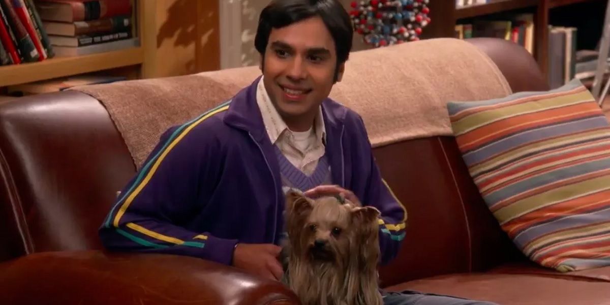 Raj Koothrappali and Cinnamon in The Big Bang Theory