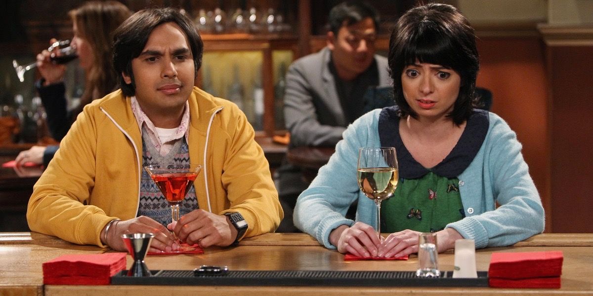 Raj and Lucy talking on The Big Bang Theory
