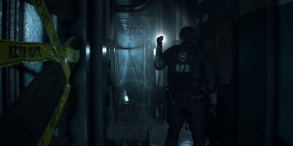 Resident Evil 2 Police station hallway