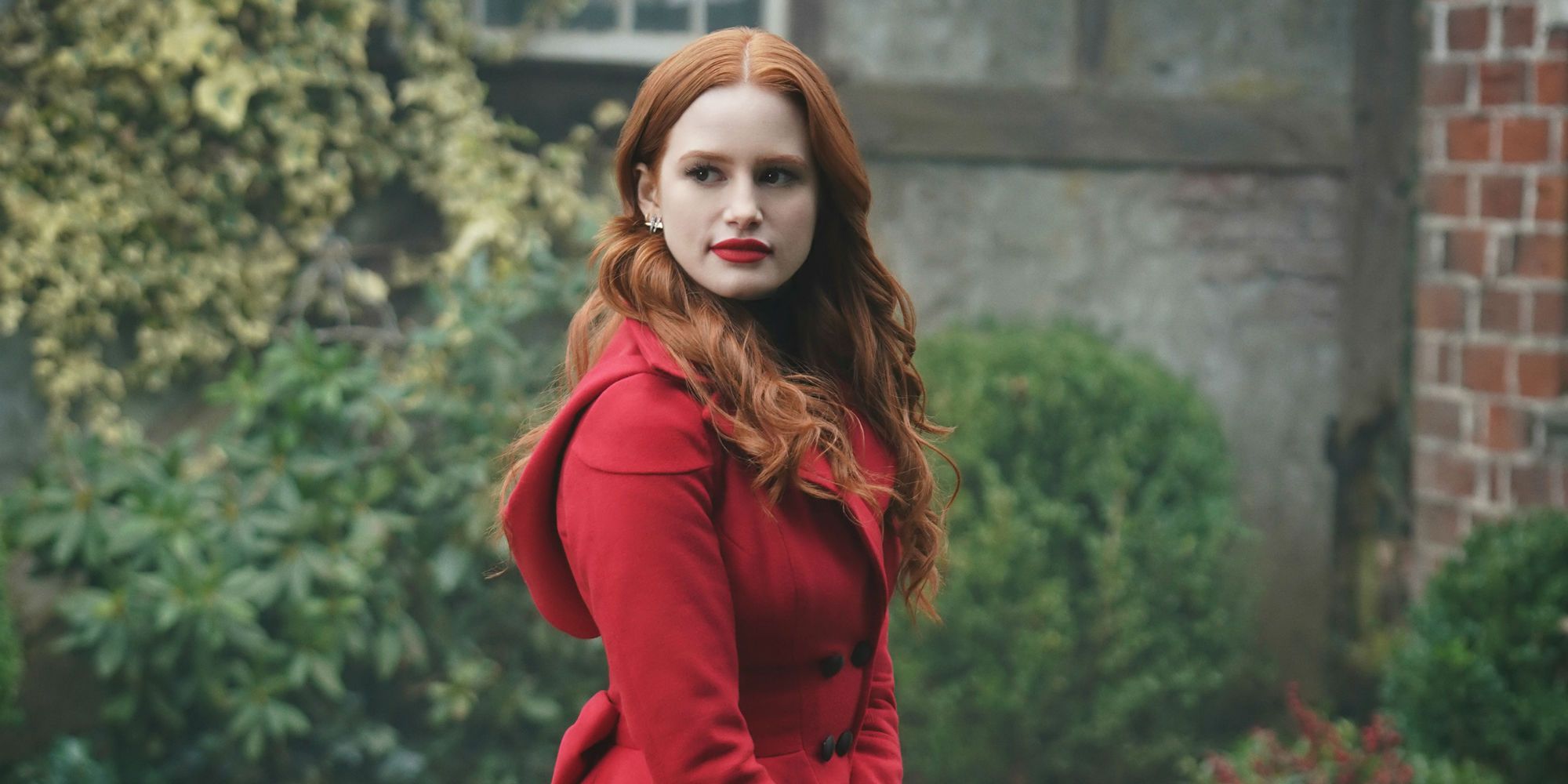 Cheryl Blossom wearing a red coat in Riverdale