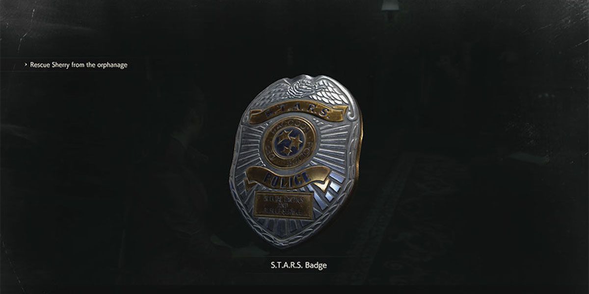 Um distintivo STARS em Resident Evil 2
