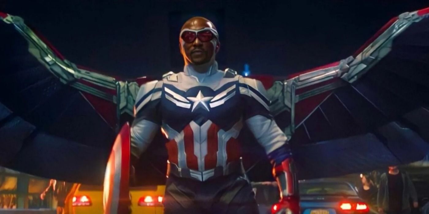 Sam Wilson in his Captain America costume