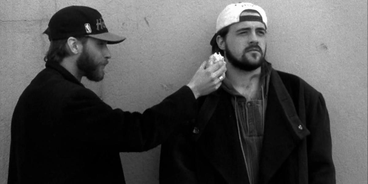 Scott Mosier and Kevin Smith in Clerks