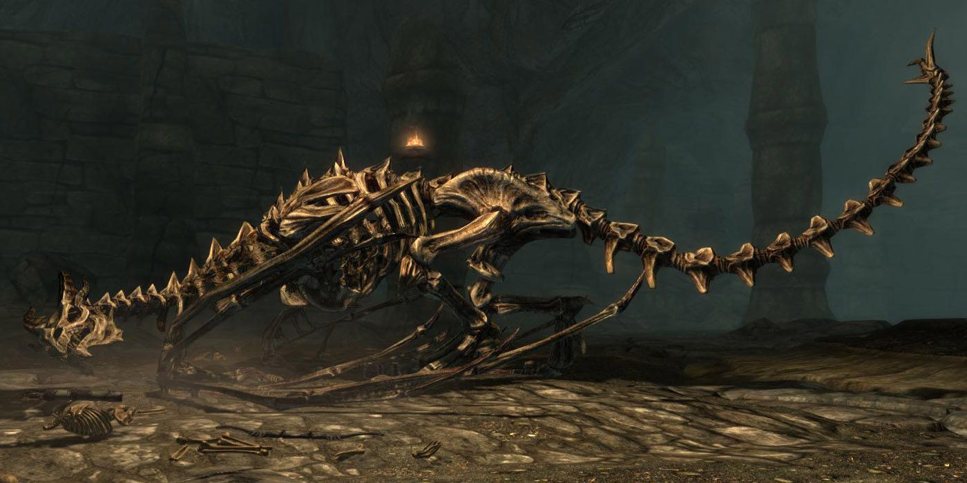 Skeletal Dragon in Skyrim