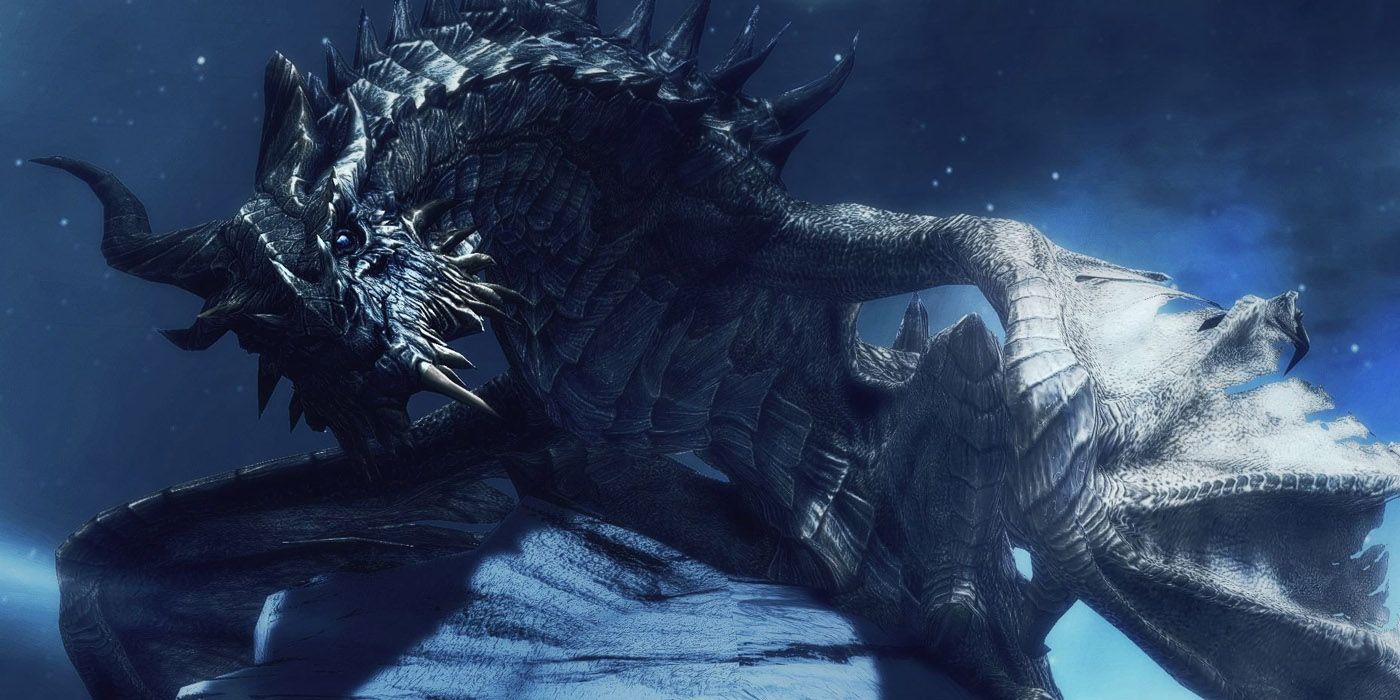 The dragon Paarthurnax in Skyrim