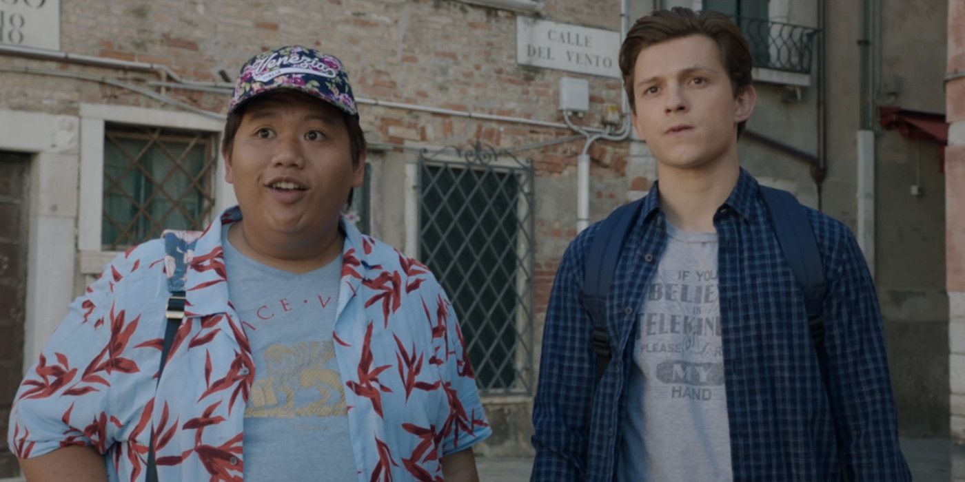 Peter and Ned standing outside in Spider-Man Far From Home