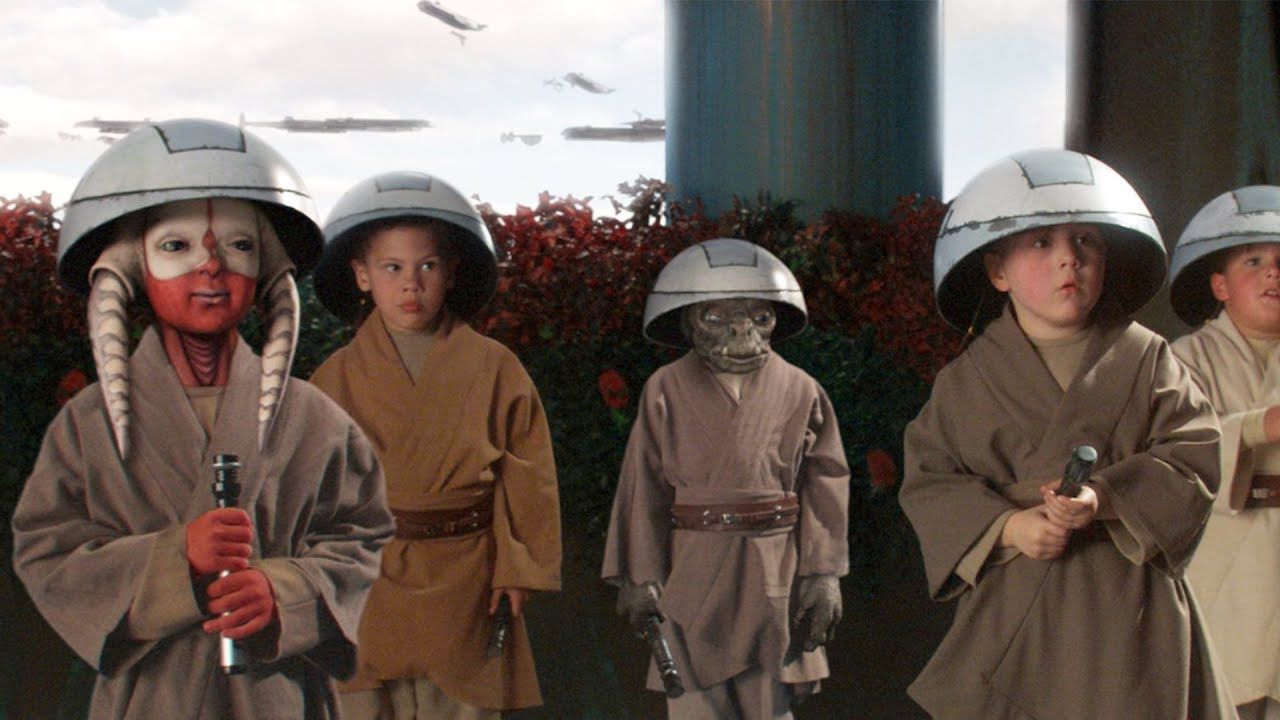 Younglings receive training in the Jedi Temple in Star Wars