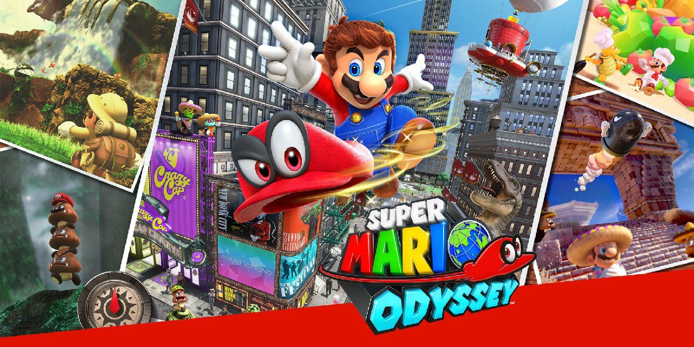 Super Mario Odyssey cover for the Nintendo Switch.