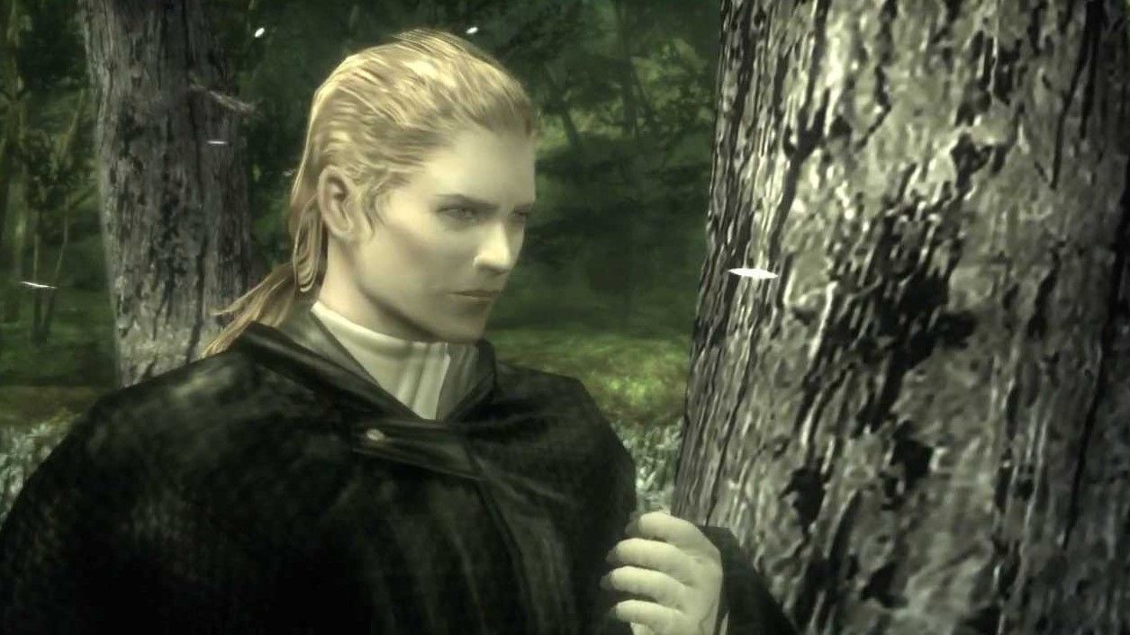 The Boss Standing By Tree In Snake Eater