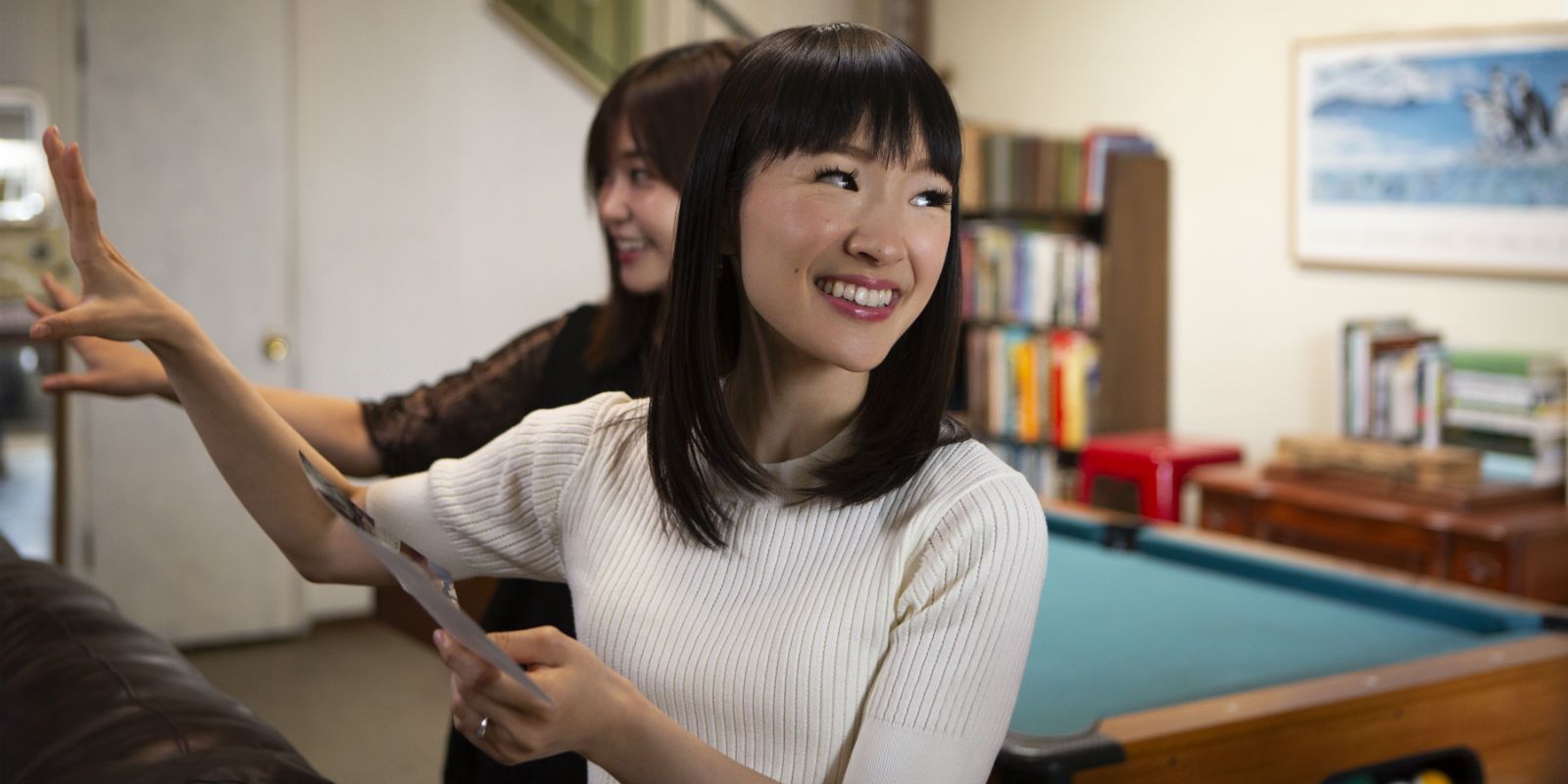 Marie Kondo smiling in Tidying Up With Marie Kondo