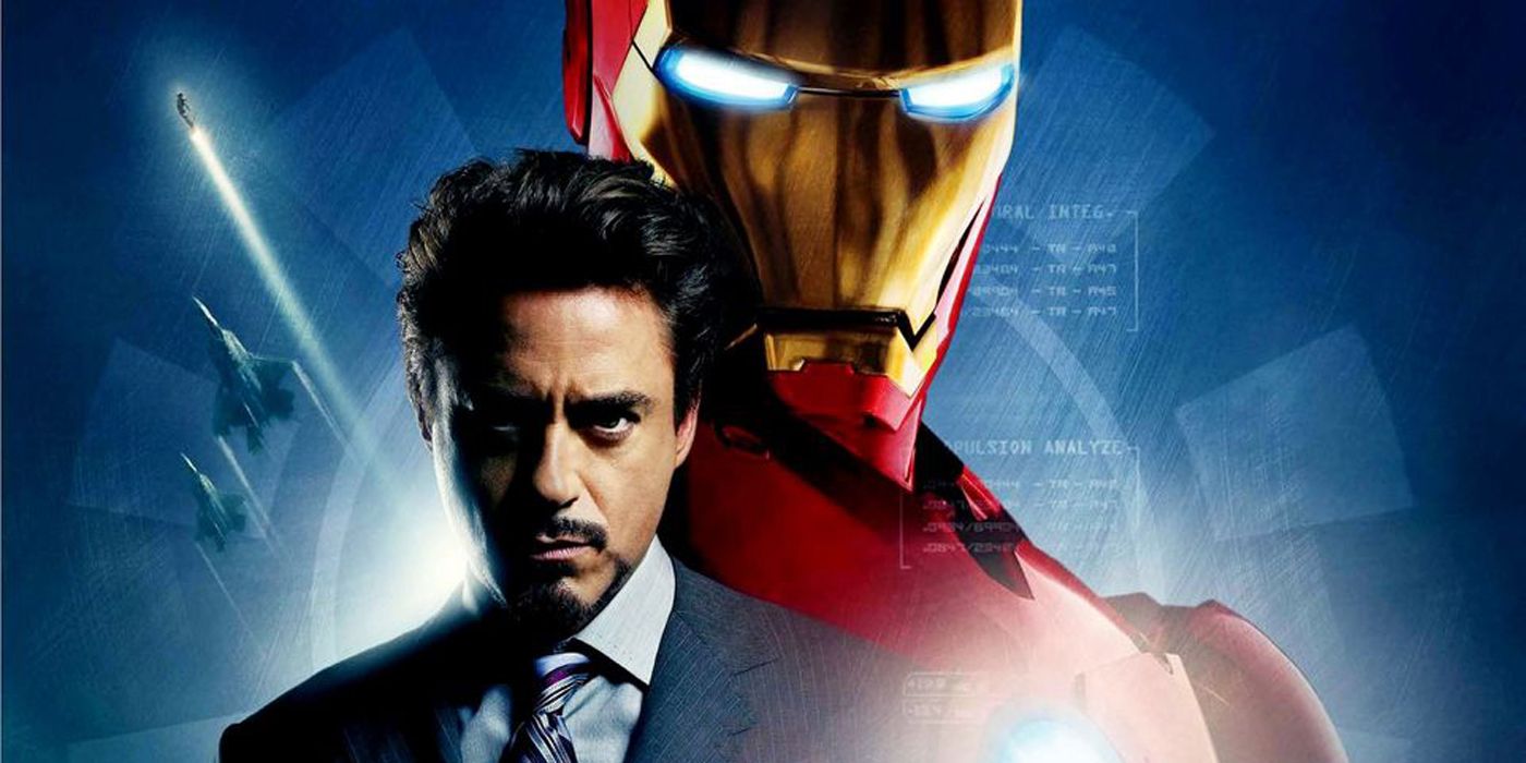 Tony Stark and Iron Man on a poster