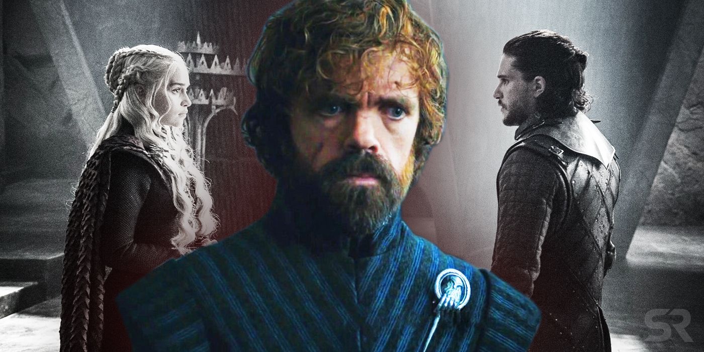 Tyrion in Game of Thrones with Jon and Dany