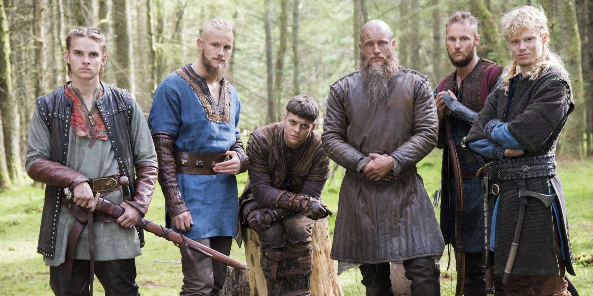 Ragnar does shooting practice with his sons in Vikings