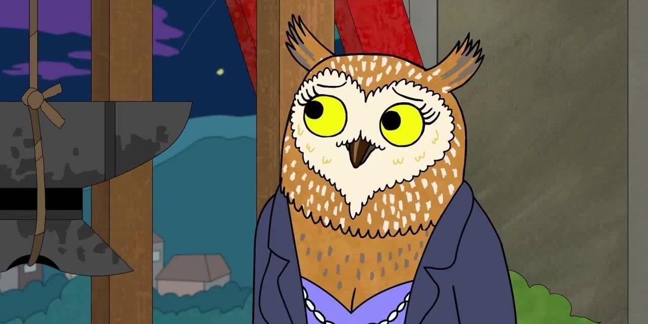 Wanda looking worried by an anvil in BoJack Horseman