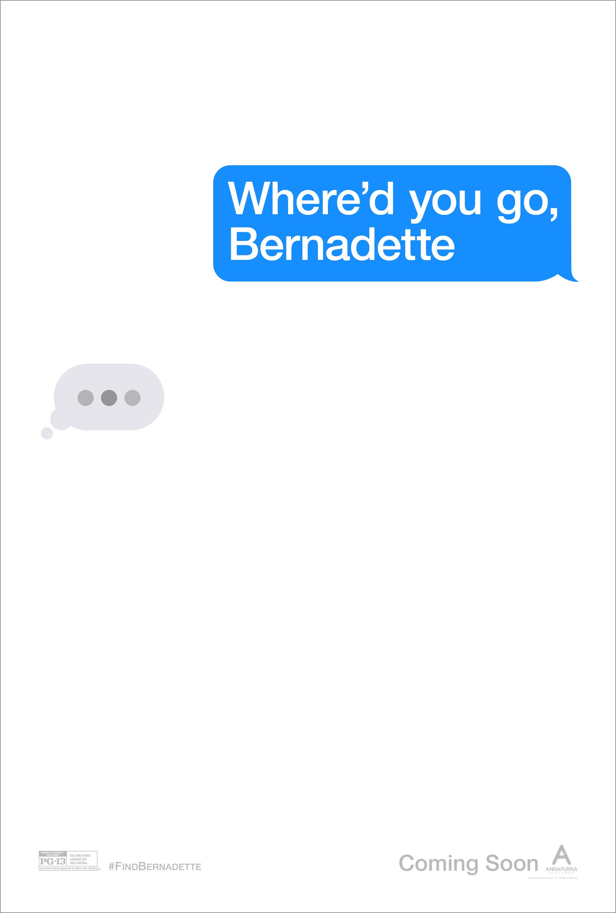 Were'd You Go Bernadette official movie poster