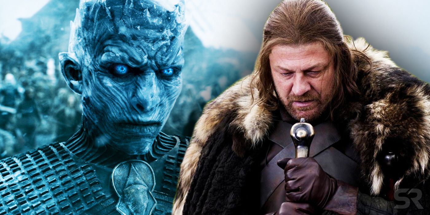 White Walker and Ned Stark in Game of Thrones