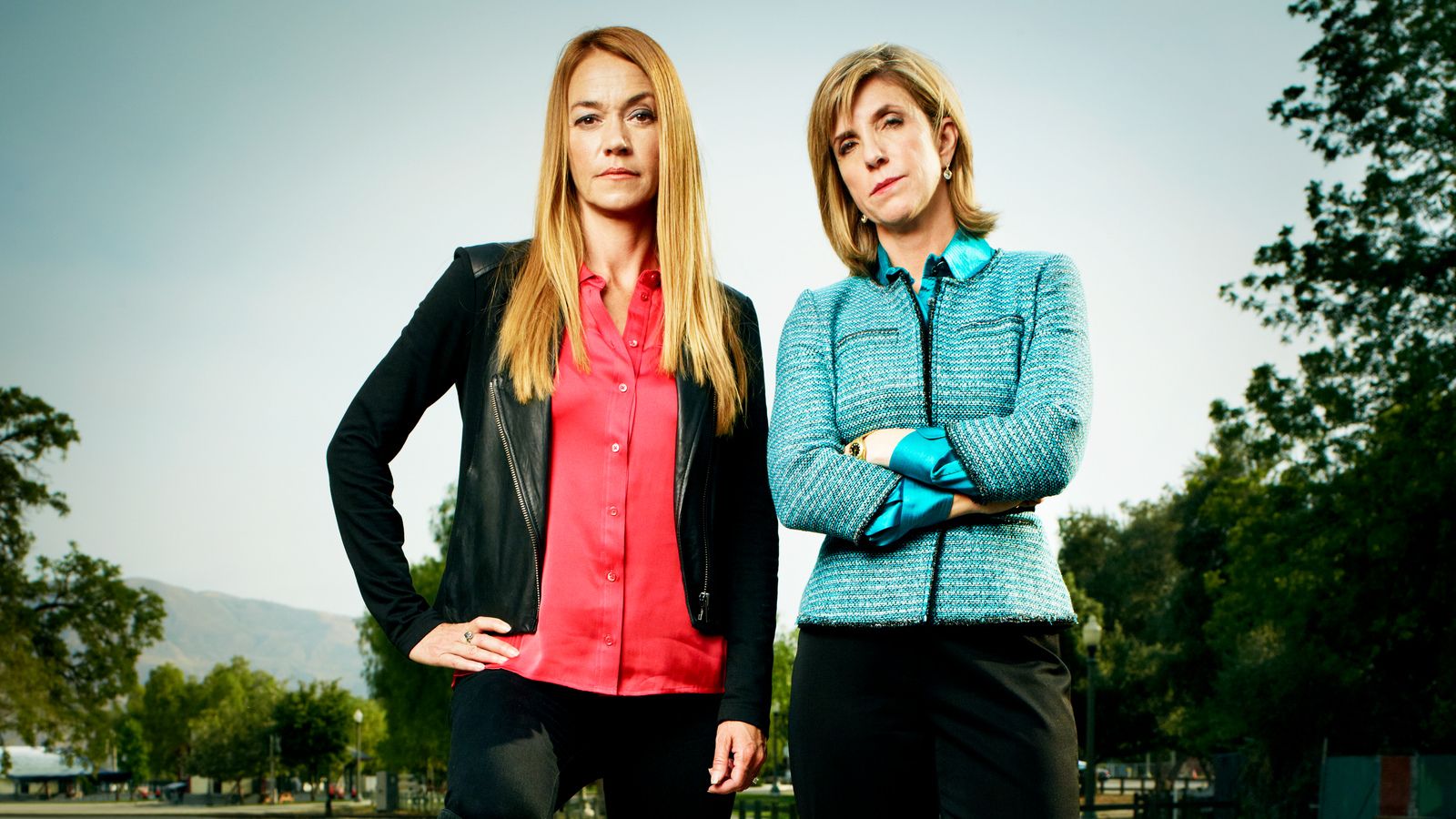 Yolanda McClary and Kelly Siegler pose for a Cold Justice promotional image