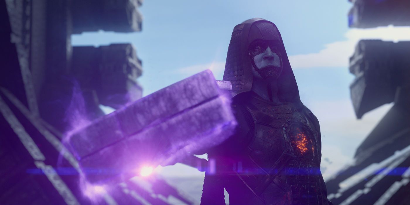 Ronan wielding the Power Stone in Guardians of the Galaxy