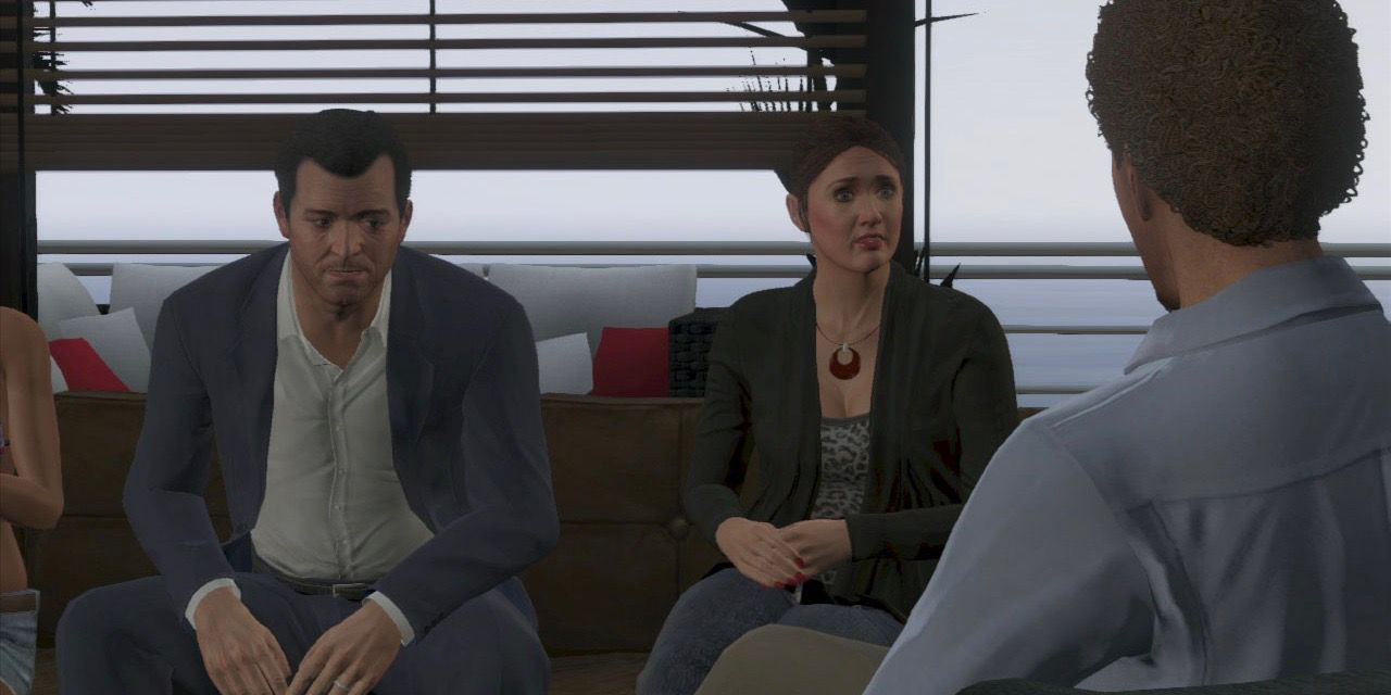 Amanda and Michael De Santa in Grand Theft Auto V
