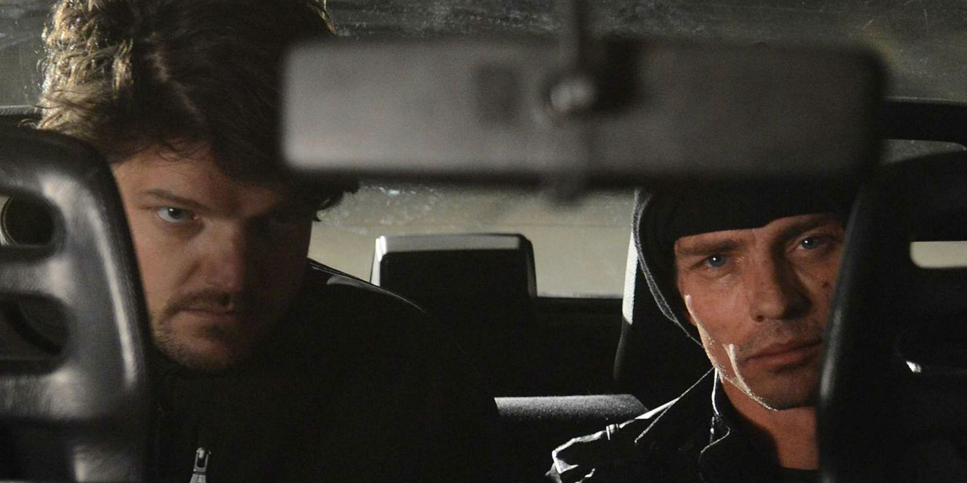 Badger and Skinny Pete sitting in a car in Breaking Bad