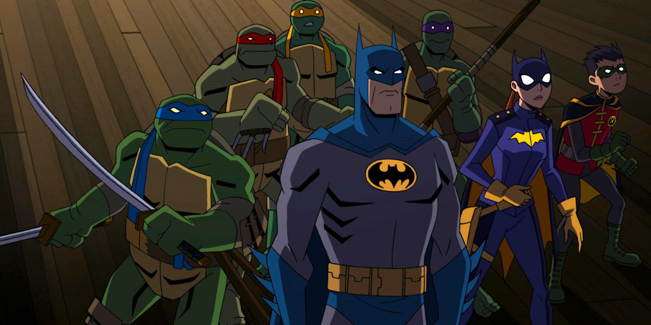 Batman and his partners with the TMNT.