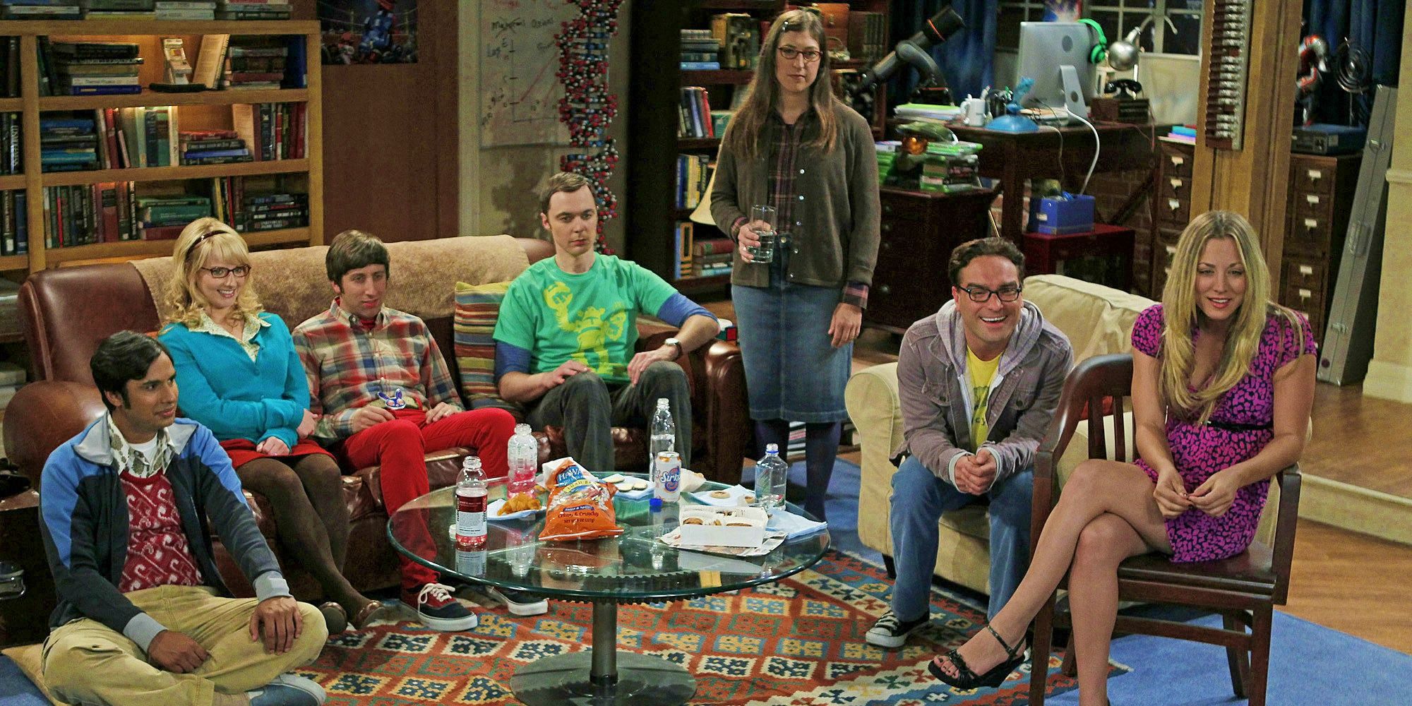 Big Bang Theory main cast gathered together