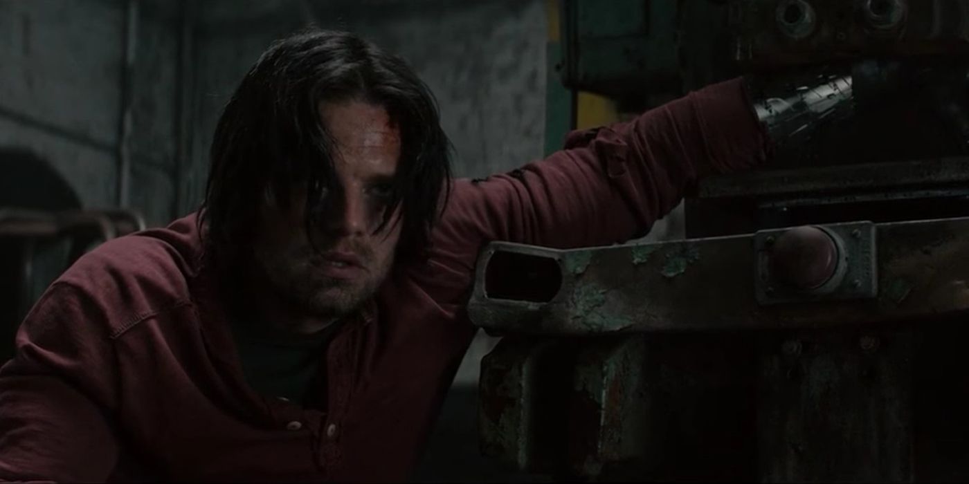 Bucky Barnes With His Metal Arm Pinned Down From Captain America: Civil War