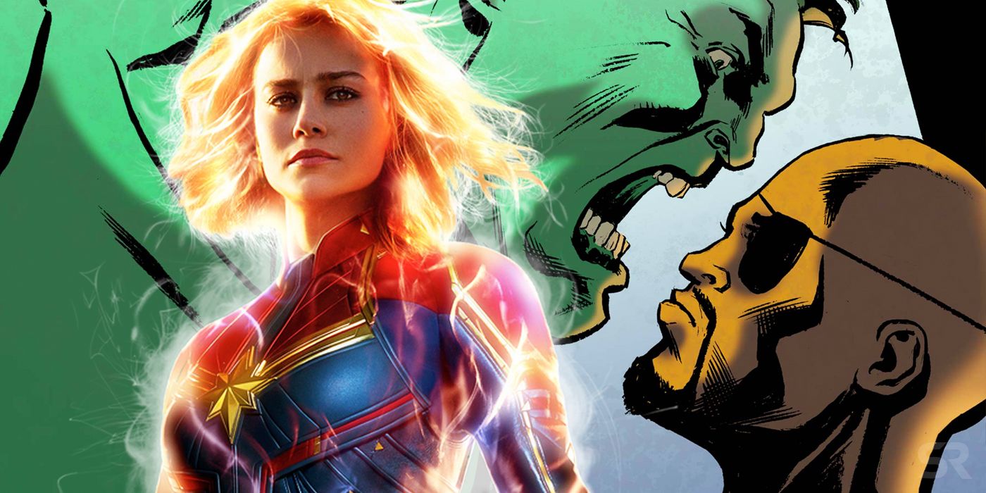 Captain Marvel and Nick Fury comic