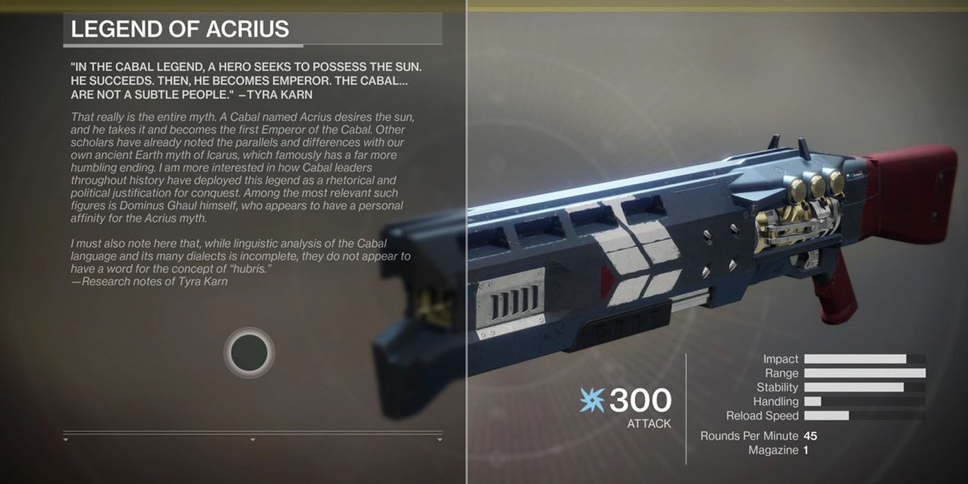 Destiny 2 Legend of Acrius