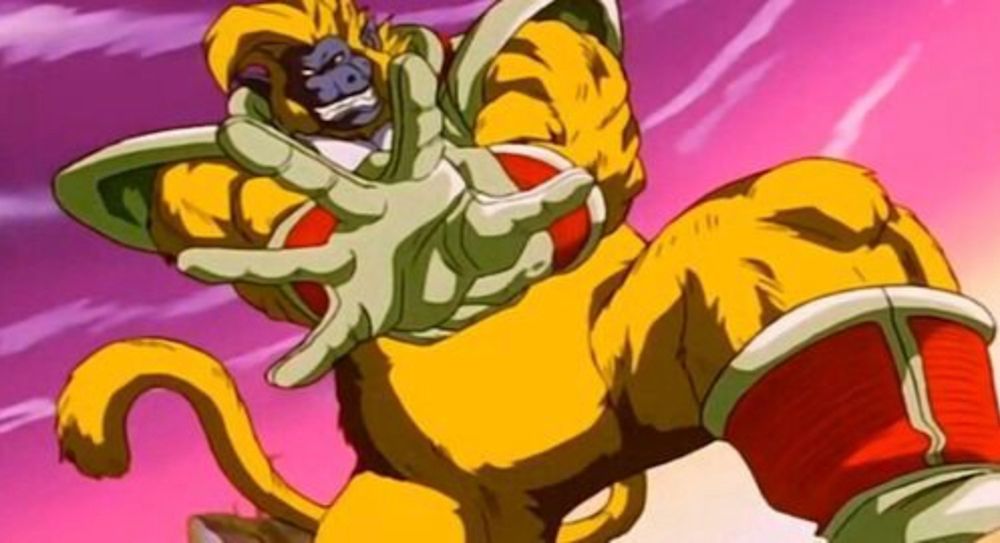 Dragon Ball GT Golden Great Ape Baby Vegeta Attacks