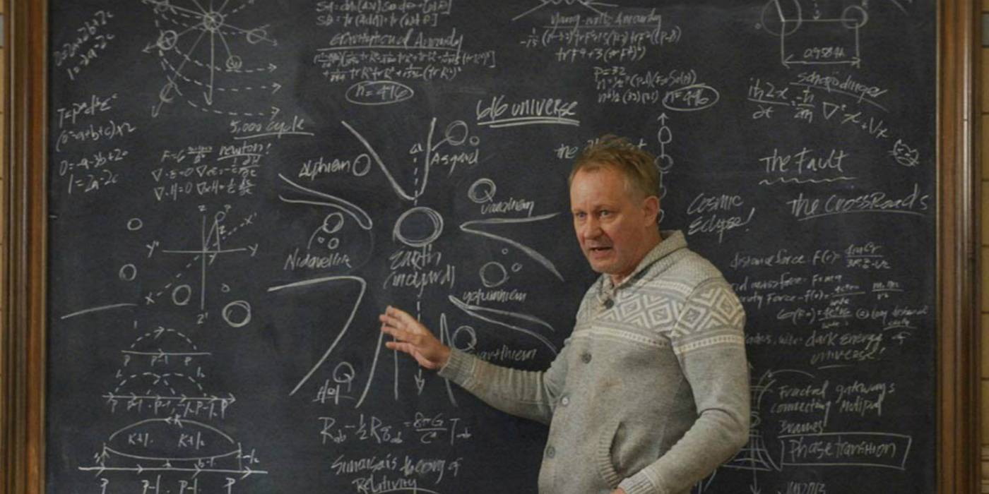 As referências aos X-Men no MCU até agora 1 Stellan Skarsgård como Dr. Erik Selvig em Thor: O Mundo Sombrio (Reprodução / Marvel)