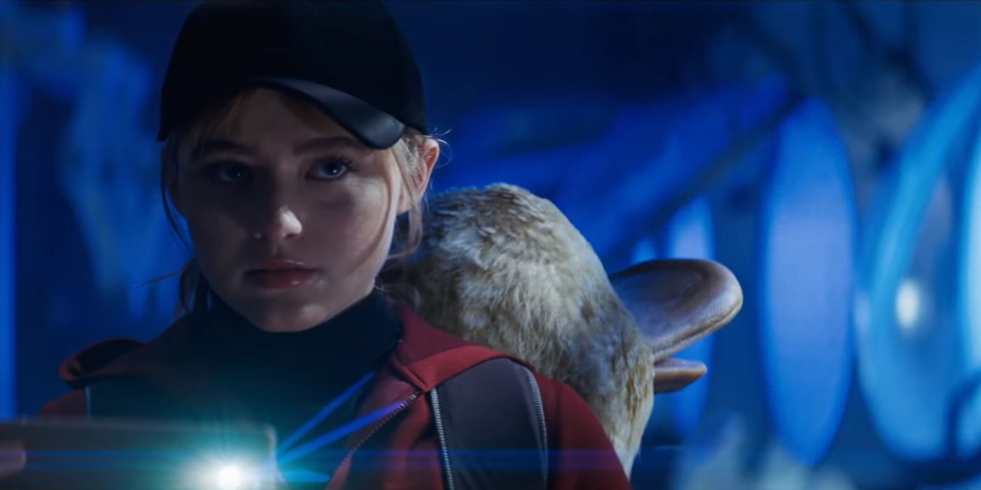 Lucy and Psyduck investigating in Detective Pikachu