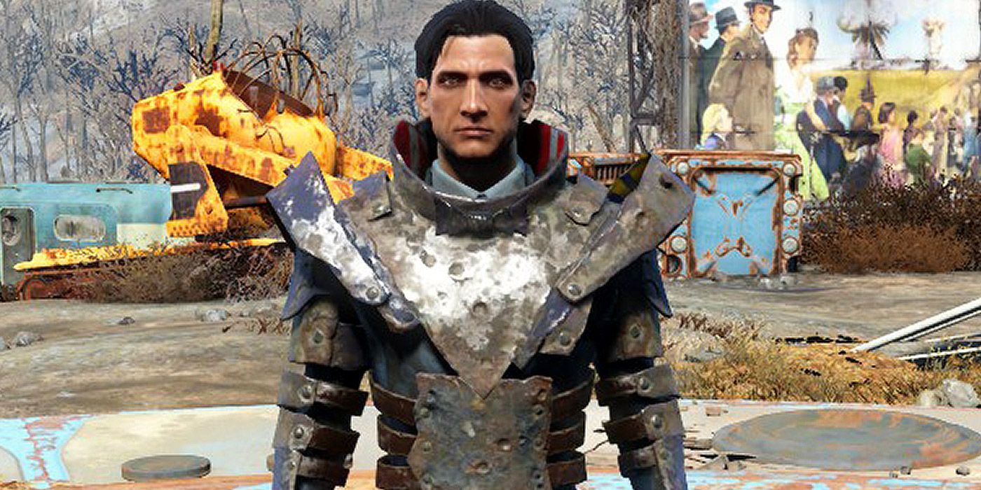The Sole Survivor wearing the Operators Heavy Armor in Fallout 4.