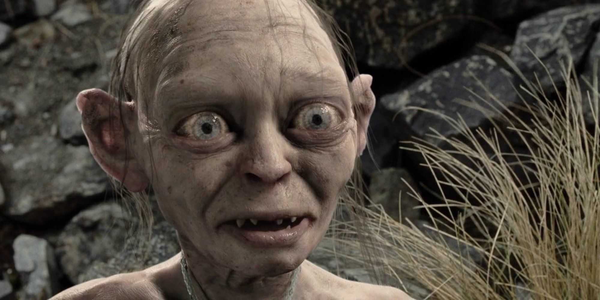Gollum looking surprised in The Lord of the Rings.