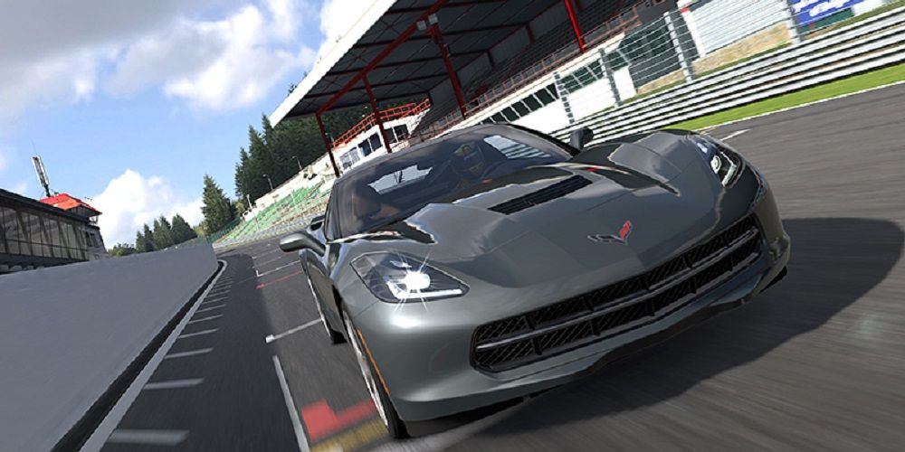A close up of a care in Gran Turismo 5 for PS3