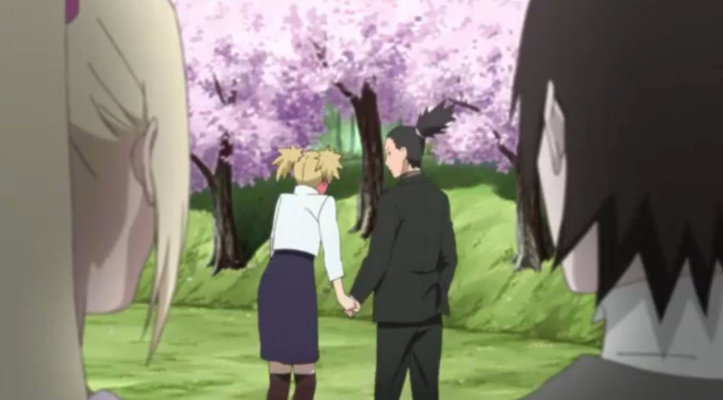 Ino And Sai Watch Temari And Shikamaru At Naruto Wedding