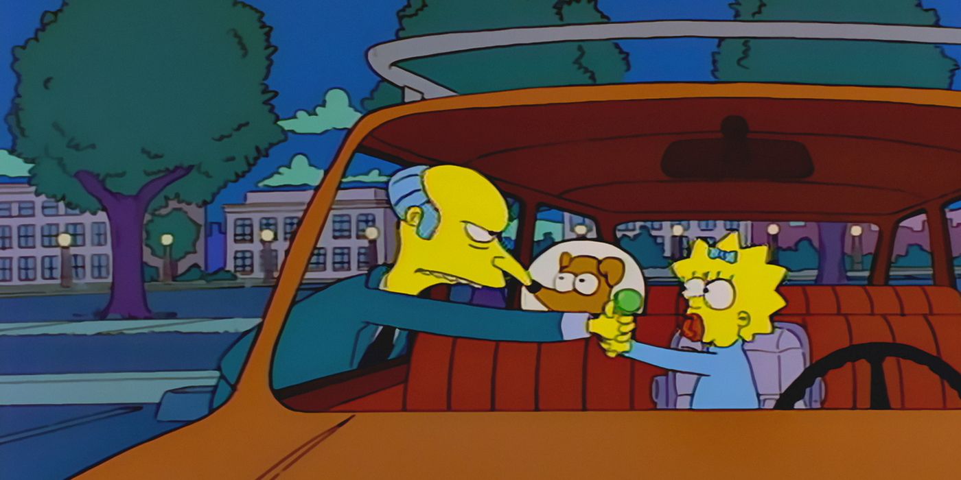 Mr Burns Steals Candy from Maggie in The Simpsons
