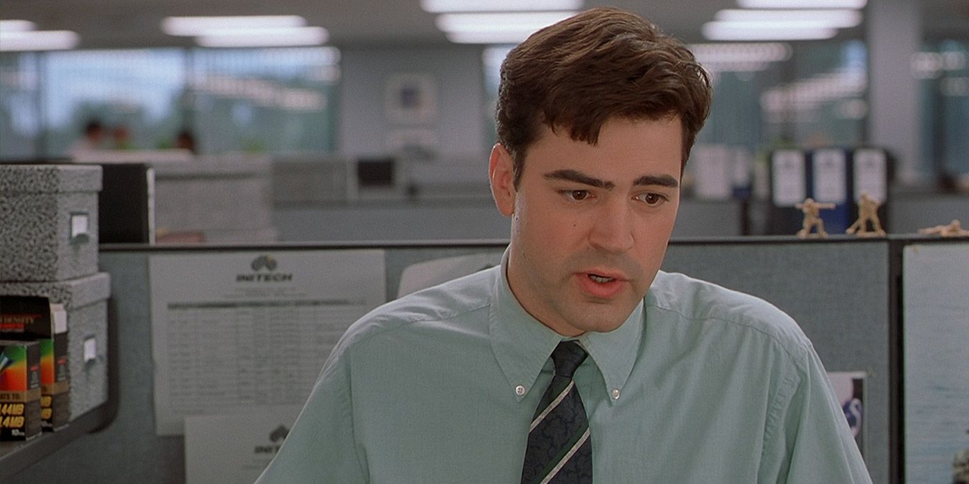 Peter discussing his career in Office Space.