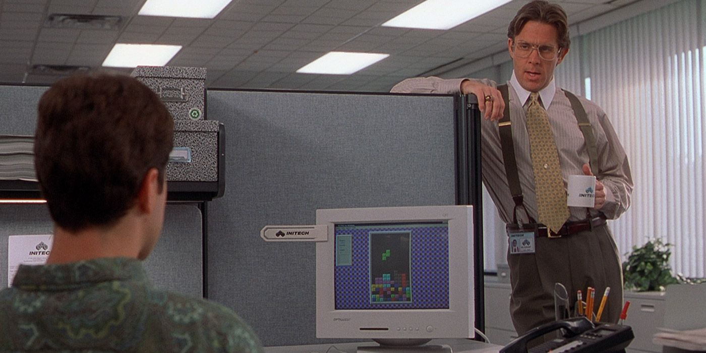 Peter ignores Lumberg in Office Space.