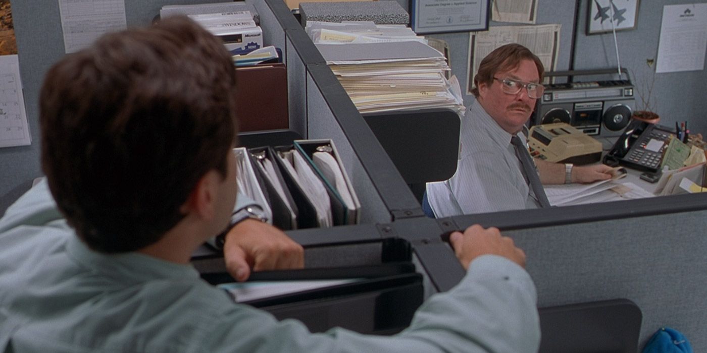 Peter talks to Milton in Office Space.