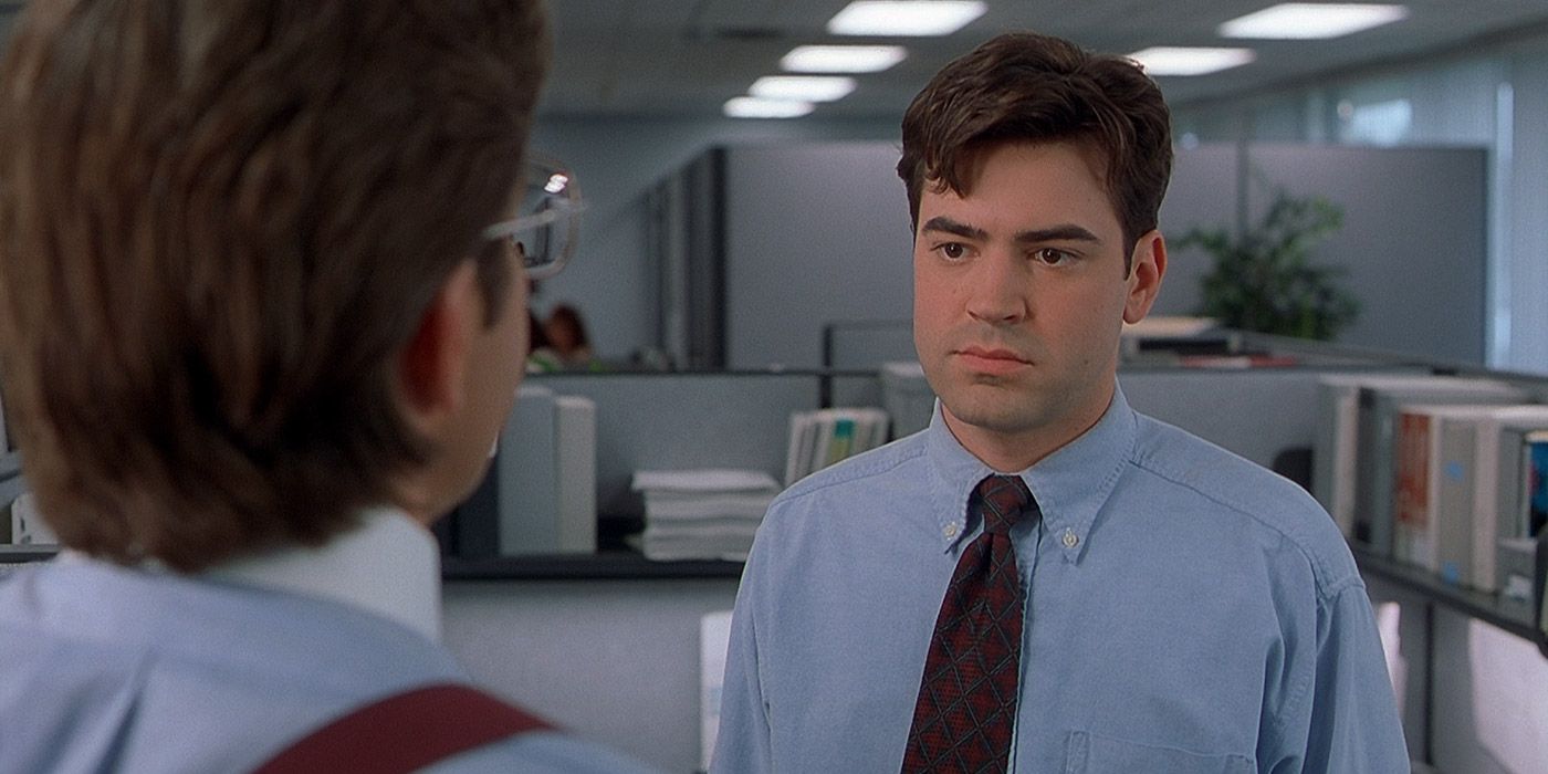 Lumberg confronts Peter in Office Space.