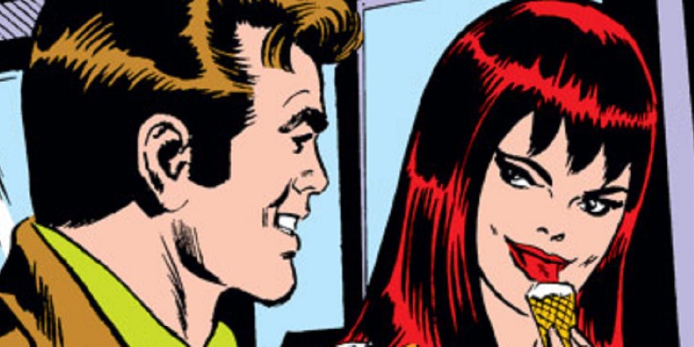 Peter smiles at MJ in Marvel Comics