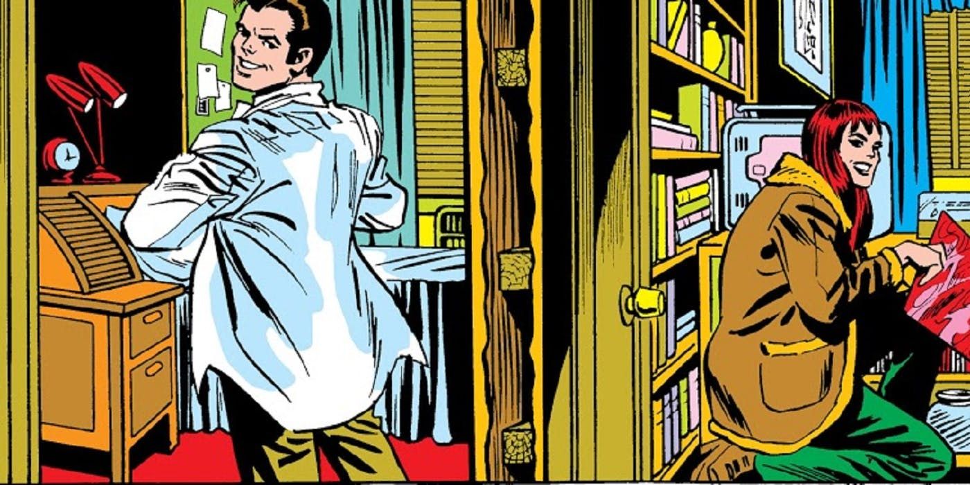 Peter and MJ in their apartment in Marvel Comics