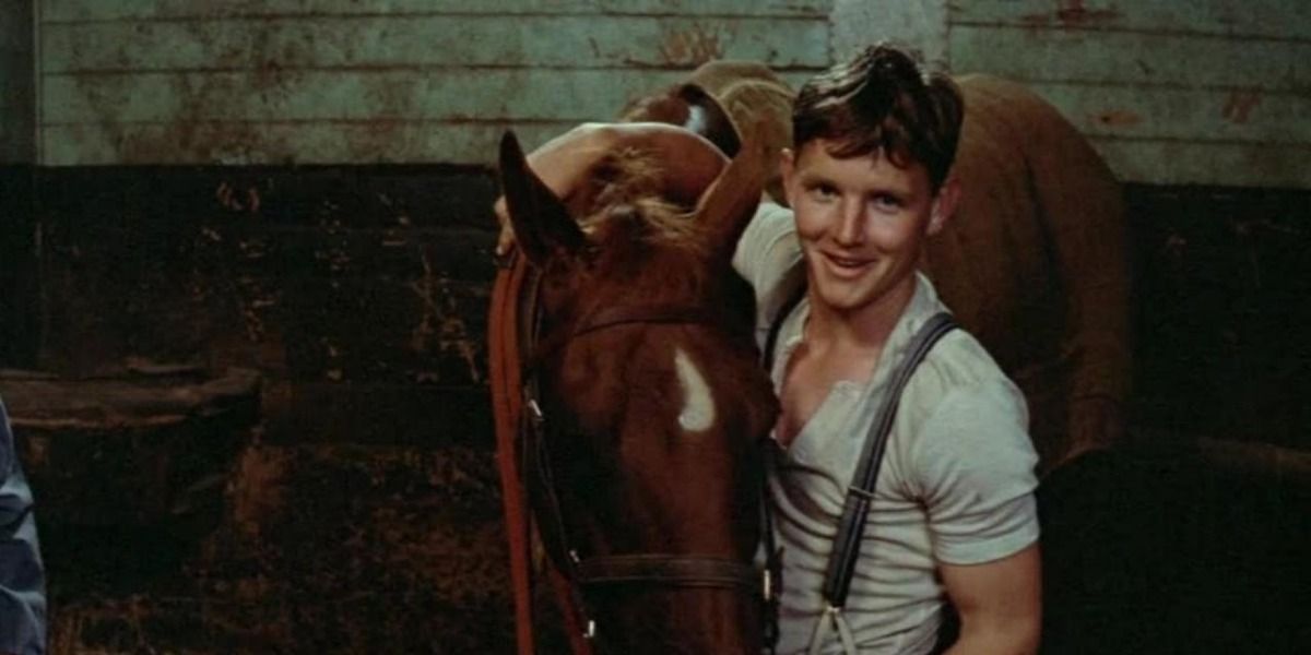 A still of a man and his horse from the movie Phar Lap
